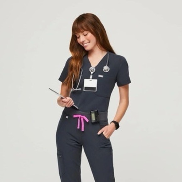 Figs Tops Figs Catarina Slim Scrub Top In Night Sky Poshmark